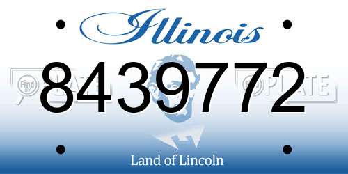 8439772 Illinois License Plate