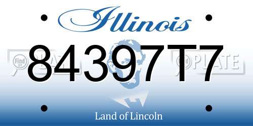 84397T7 Illinois License Plate