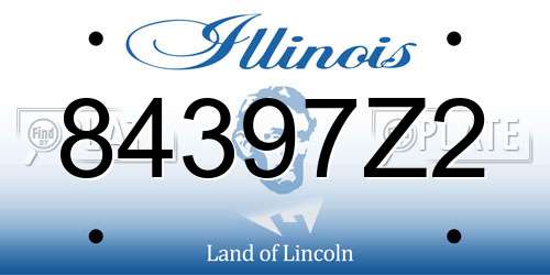 84397Z2 Illinois License Plate