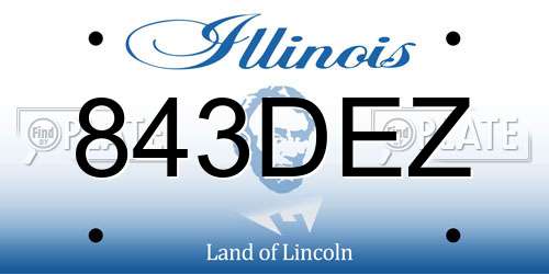 843DEZ Illinois License Plate