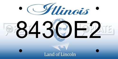 843OE2 Illinois License Plate