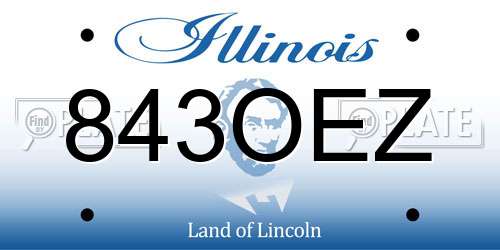 843OEZ Illinois License Plate