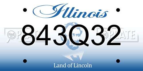 843Q32 Illinois License Plate