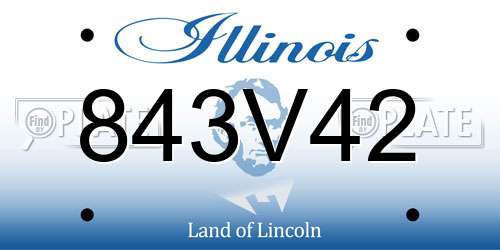 843V42 Illinois License Plate