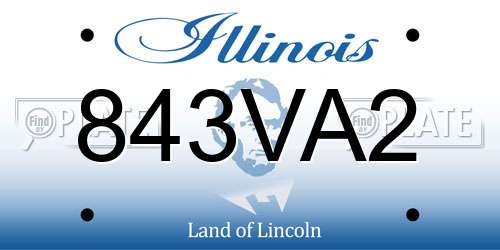 843VA2 Illinois License Plate