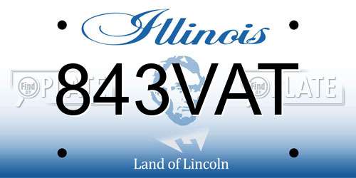 843VAT Illinois License Plate
