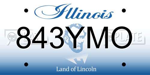 843YMO Illinois License Plate