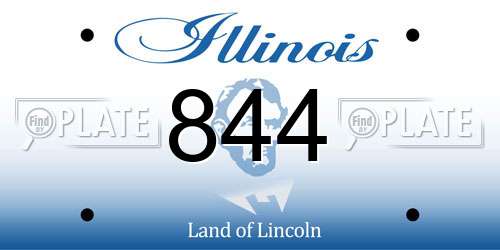 844 Illinois License Plate