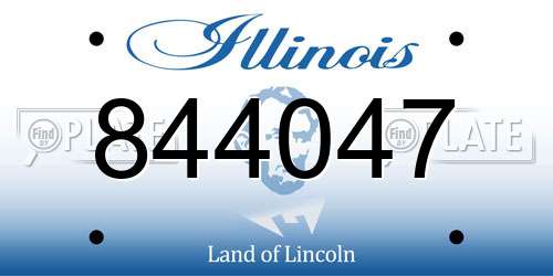 844047 Illinois License Plate