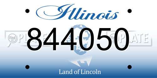 844050 Illinois License Plate