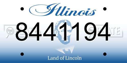 8441194 Illinois License Plate