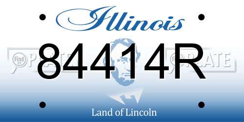 84414R Illinois License Plate