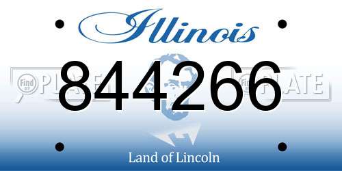 844266 Illinois License Plate