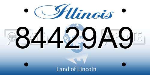 84429A9 Illinois License Plate