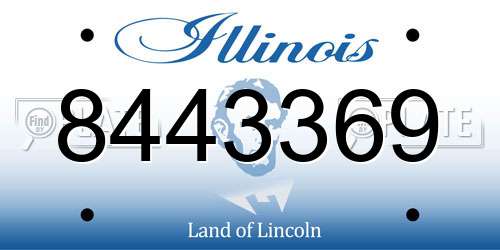 8443369 Illinois License Plate