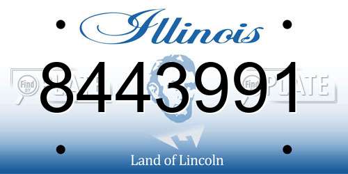8443991 Illinois License Plate