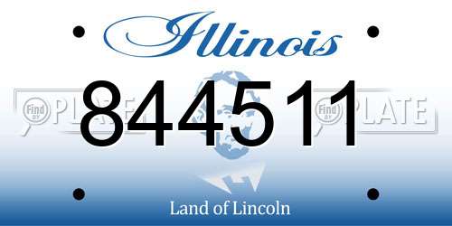 844511 Illinois License Plate