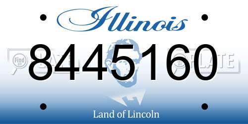 8445160 Illinois License Plate
