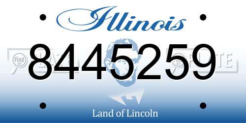 8445259 Illinois License Plate