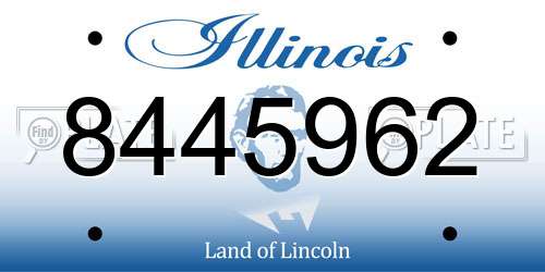 8445962 Illinois License Plate