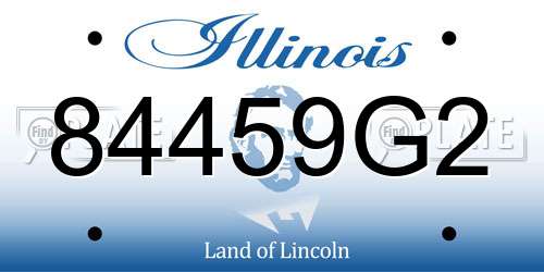 84459G2 Illinois License Plate