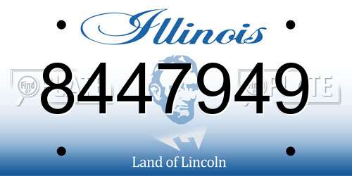 8447949 Illinois License Plate