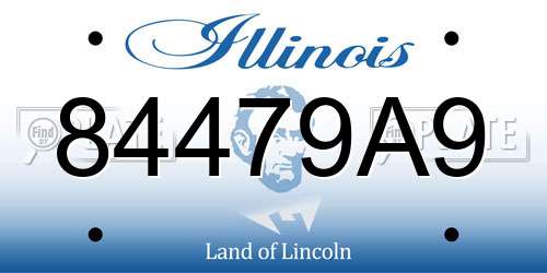 84479A9 Illinois License Plate