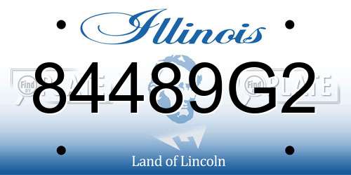 84489G2 Illinois License Plate