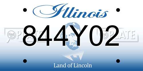 844Y02 Illinois License Plate