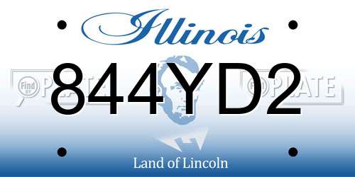 844YD2 Illinois License Plate