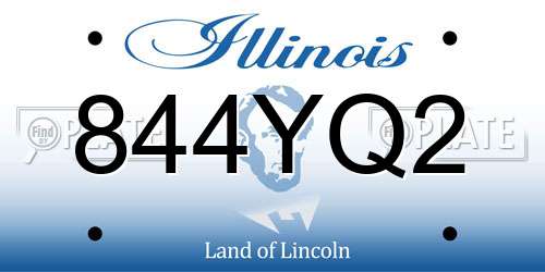 844YQ2 Illinois License Plate
