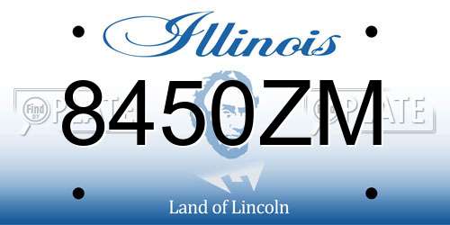 8450ZM Illinois License Plate