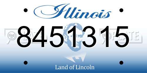 8451315 Illinois License Plate