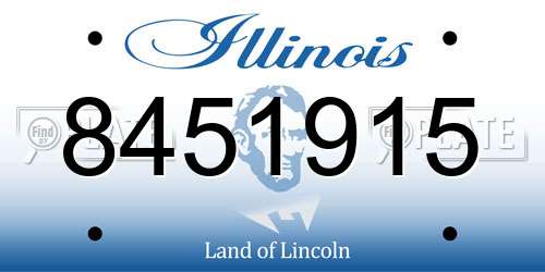 8451915 Illinois License Plate