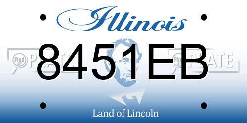 8451EB Illinois License Plate