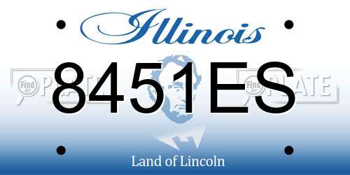 8451ES Illinois License Plate