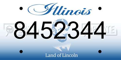 8452344 Illinois License Plate
