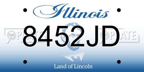 8452JD Illinois License Plate