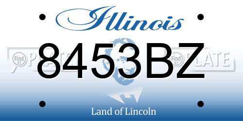 8453BZ Illinois License Plate