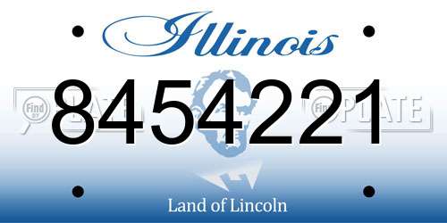 8454221 Illinois License Plate