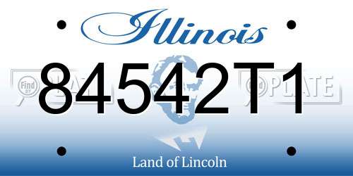 84542T1 Illinois License Plate
