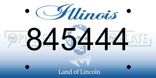 845444 Illinois License Plate