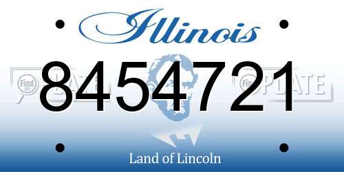 8454721 Illinois License Plate
