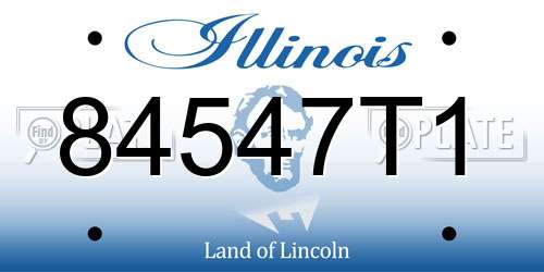 84547T1 Illinois License Plate