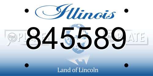 845589 Illinois License Plate