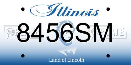 8456SM Illinois License Plate