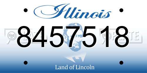 8457518 Illinois License Plate