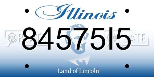 84575I5 Illinois License Plate