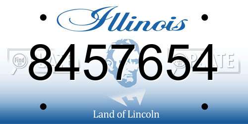 8457654 Illinois License Plate