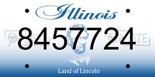 8457724 Illinois License Plate